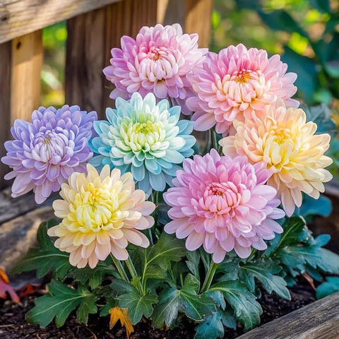 Carpet Creeping Rainbow Chrysanthemum Seeds colorful bloom variety for beds