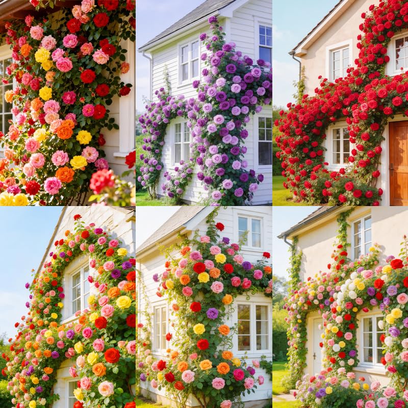 Carpet Creeping rose seeds packet front view for easy spring planting and vibrant blooms.
