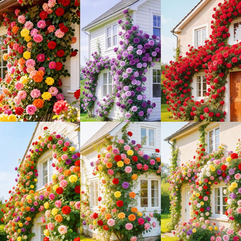 Carpet Creeping rose seeds packet front view for easy spring planting and vibrant blooms.