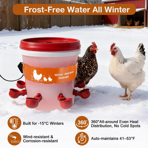 Carpower strap provides consistent heat distribution in cold coop conditions