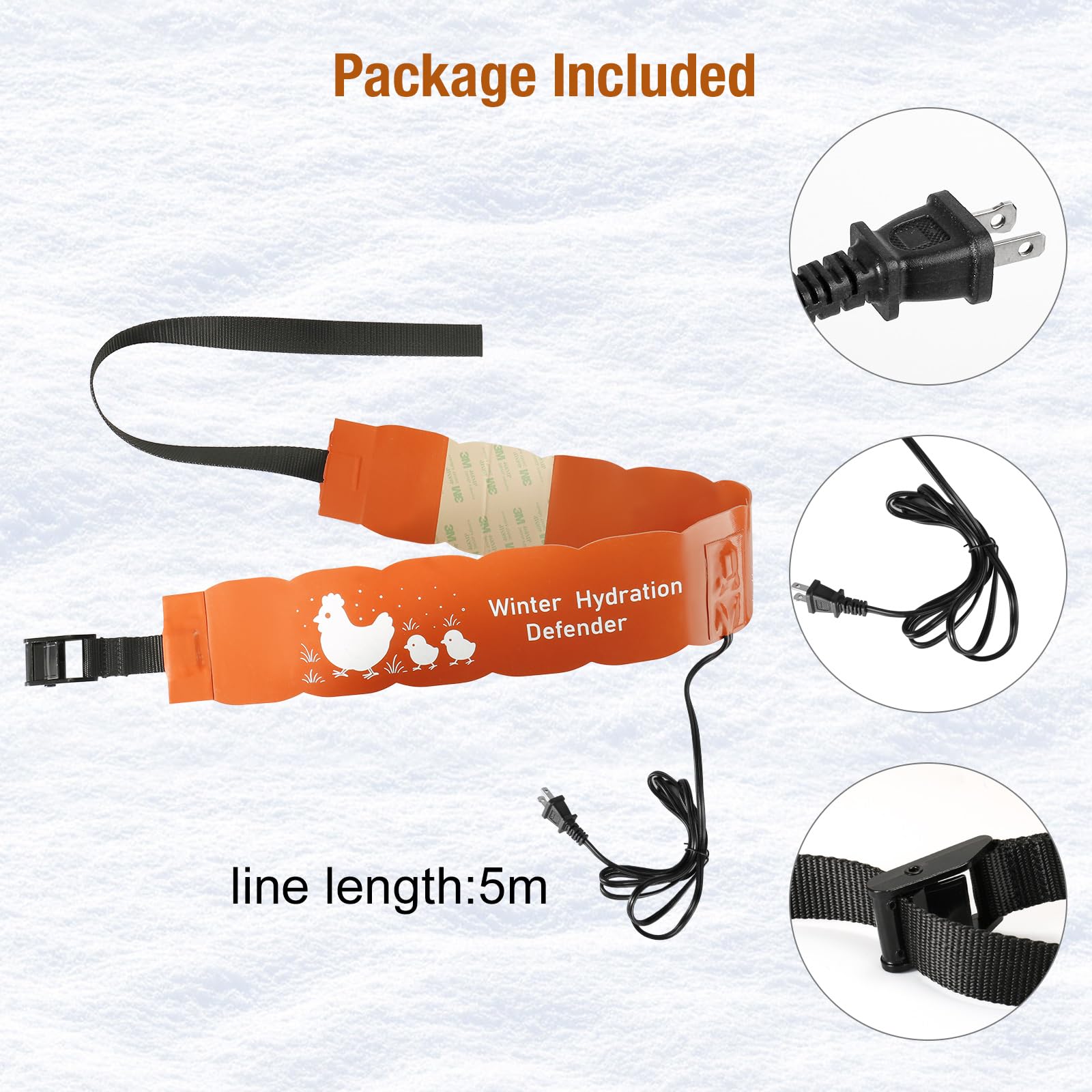 Carpower thermostat waterer strap waterproof build withstands regular coop cleaning