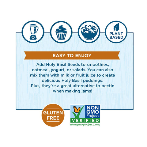 Bubble drink idea: seeds expand in milk or water for a refreshing texture.