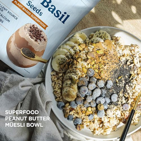 Carrington Farms Holy Basil Seeds with neutral flavor ideal for smoothies.