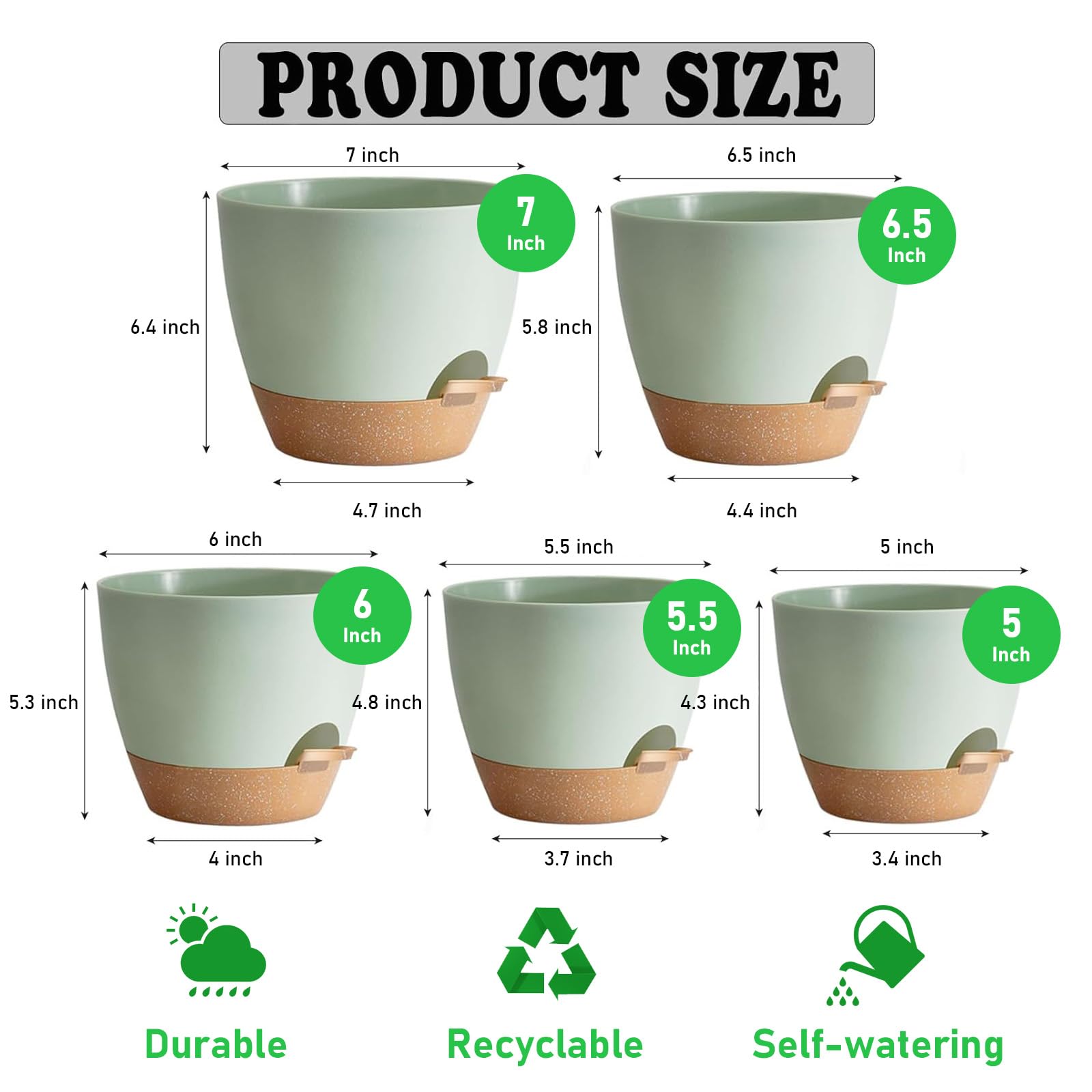 Carsapro 6-5-inch pot demonstrates self-watering design for herbs.