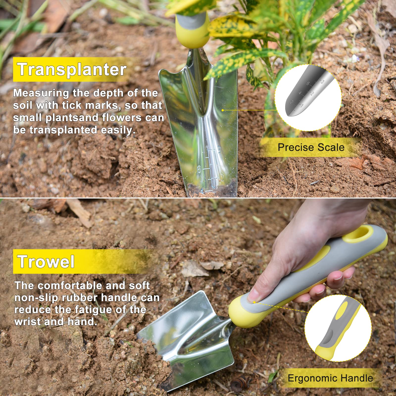 Carsolt hand rake for loosening soil and efficient weeding.