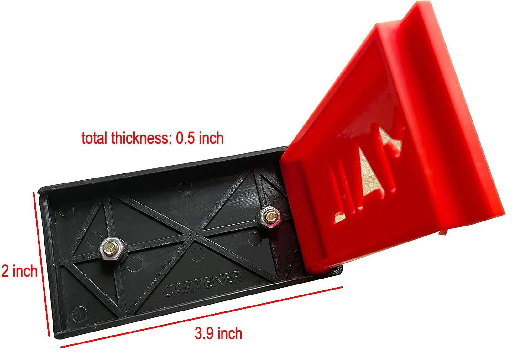 Cartener flag includes screws for secure outdoor installation.