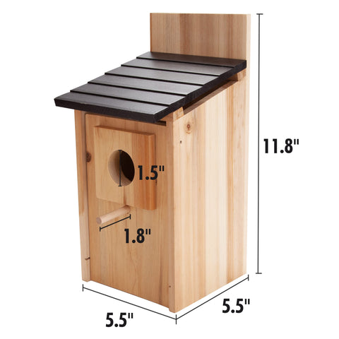 CARTMAN hummingbird house suited for small visitors with easy viewing.