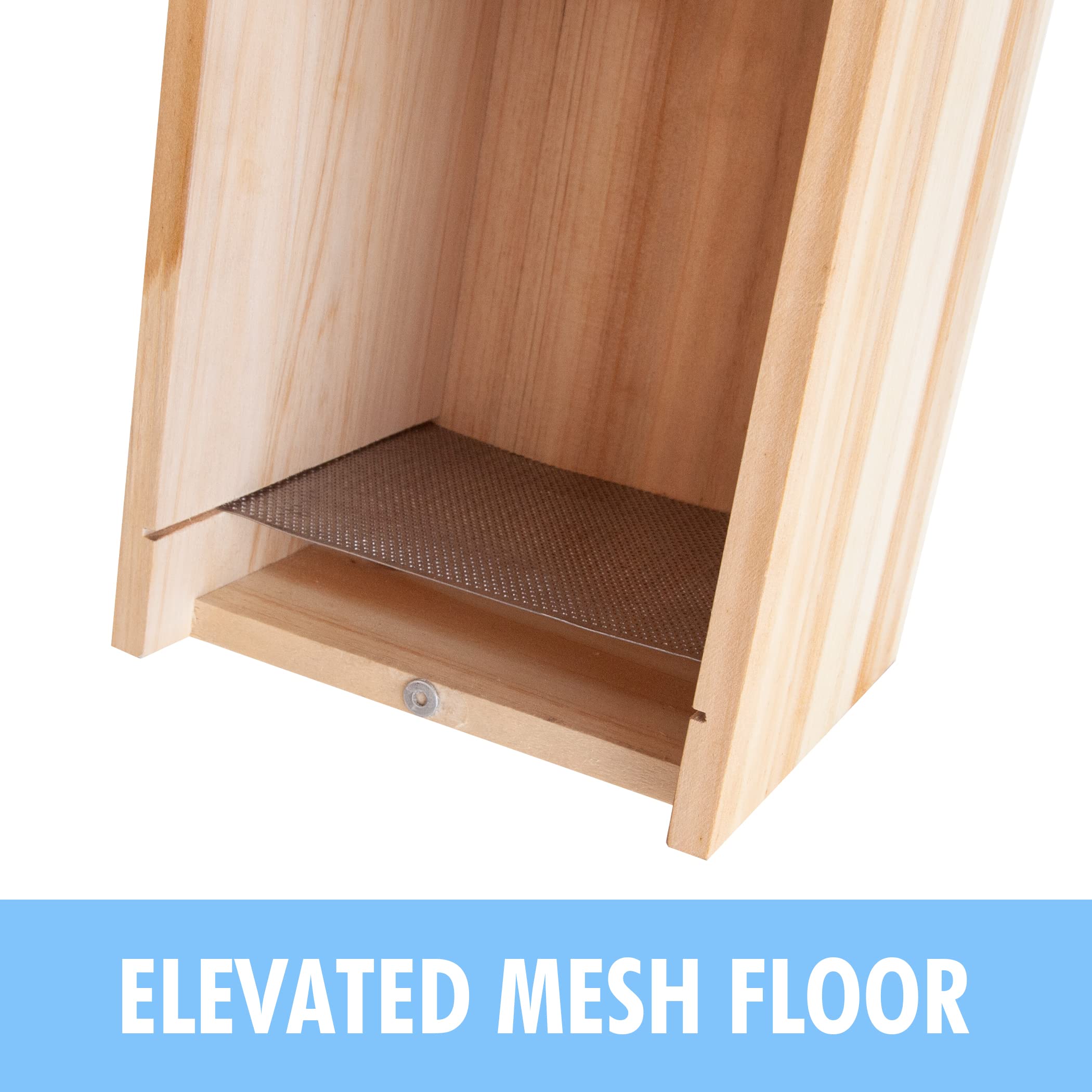 CARTMAN mesh-floor nest elevates nesting site and helps shed moisture.