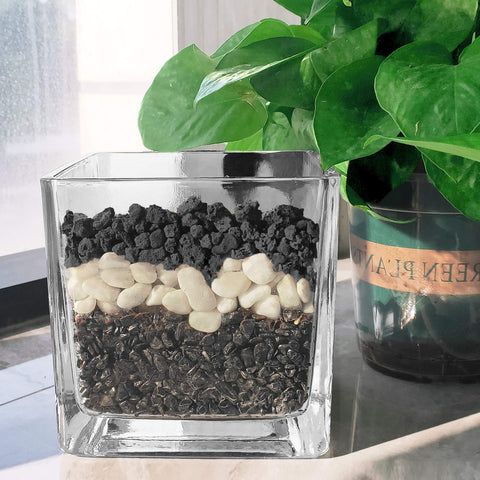 CARURBODY lava rocks 5 lbs pack in resealable bag for convenience.
