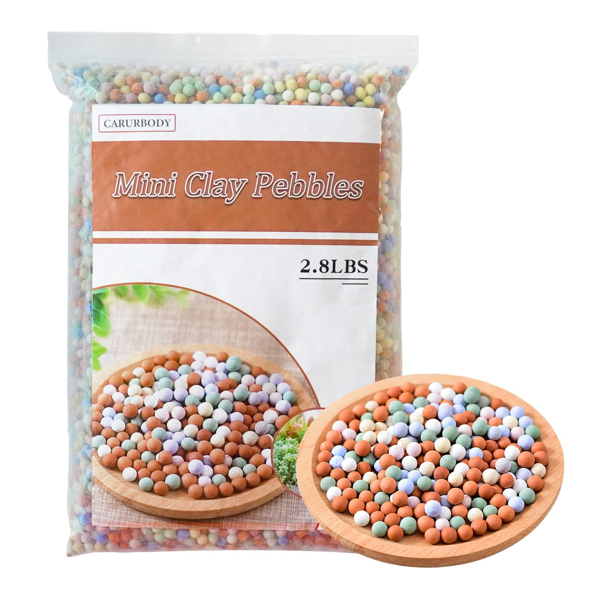 CARURBODY Ceramsite clay pebbles for orchid drainage and soil aeration.