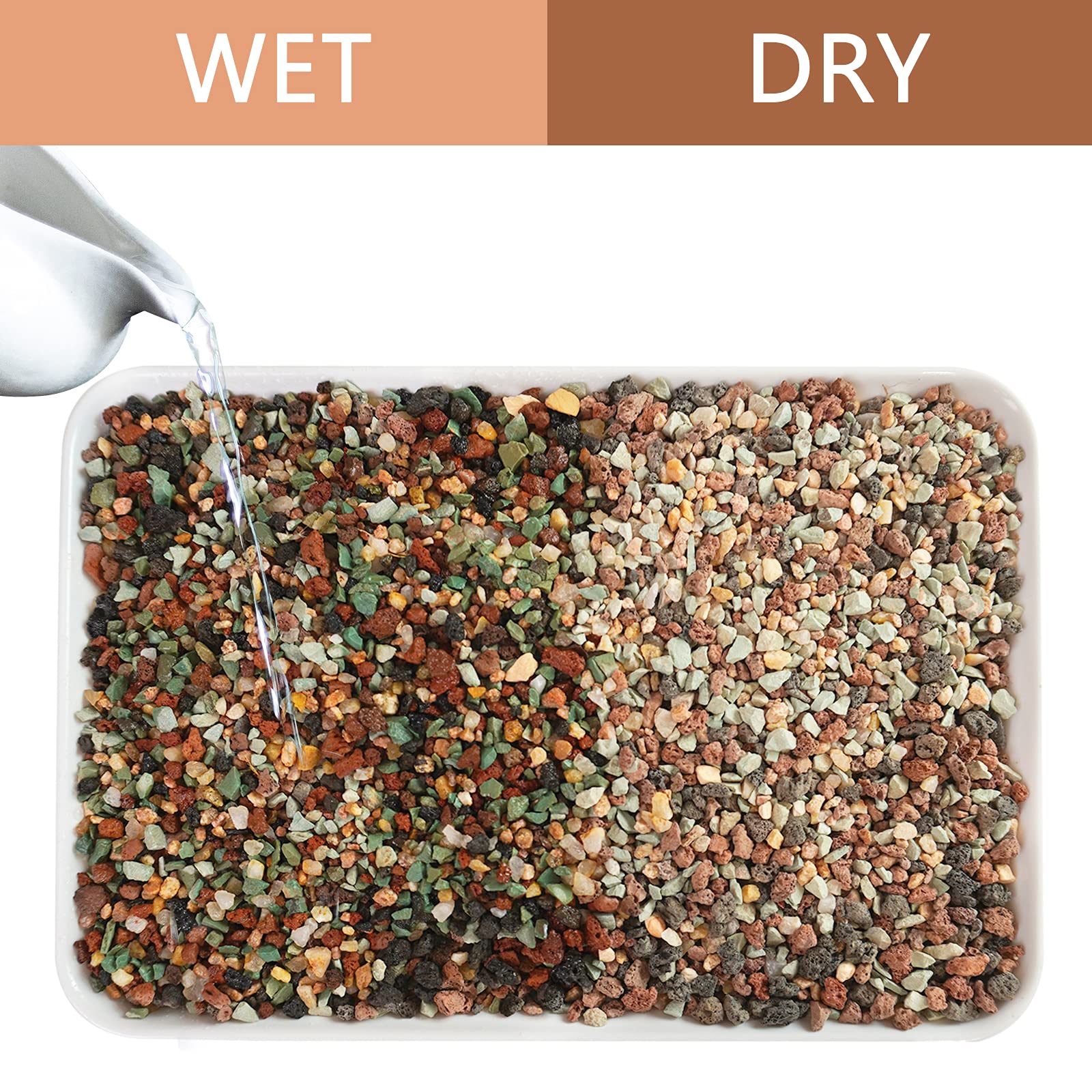 Bag packaging of CARURBODY Color Lava Rocks enables easy storage and portioning.