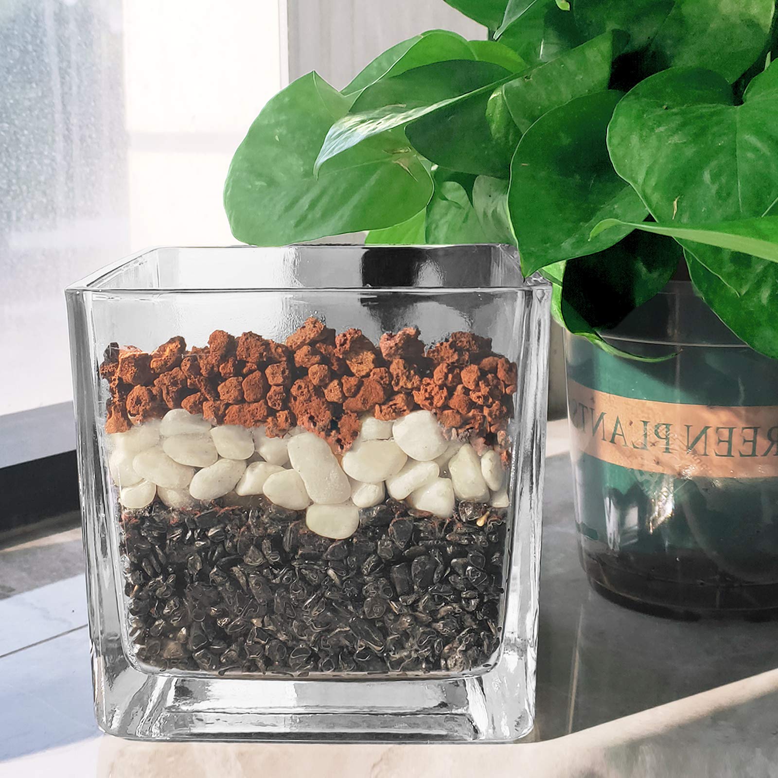 CARURBODY red lava rock drainage layer helps prevent overwatering