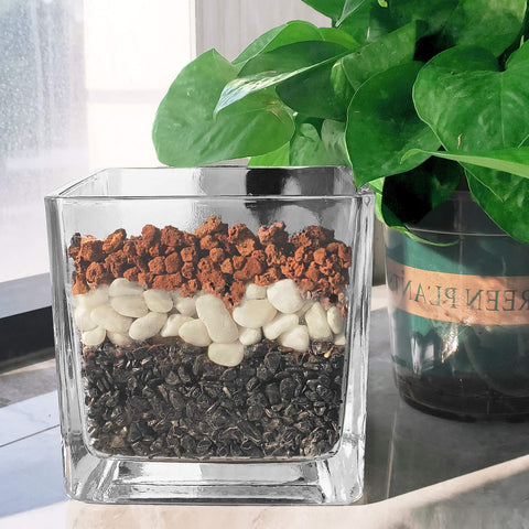 CARURBODY red lava rock drainage layer helps prevent overwatering