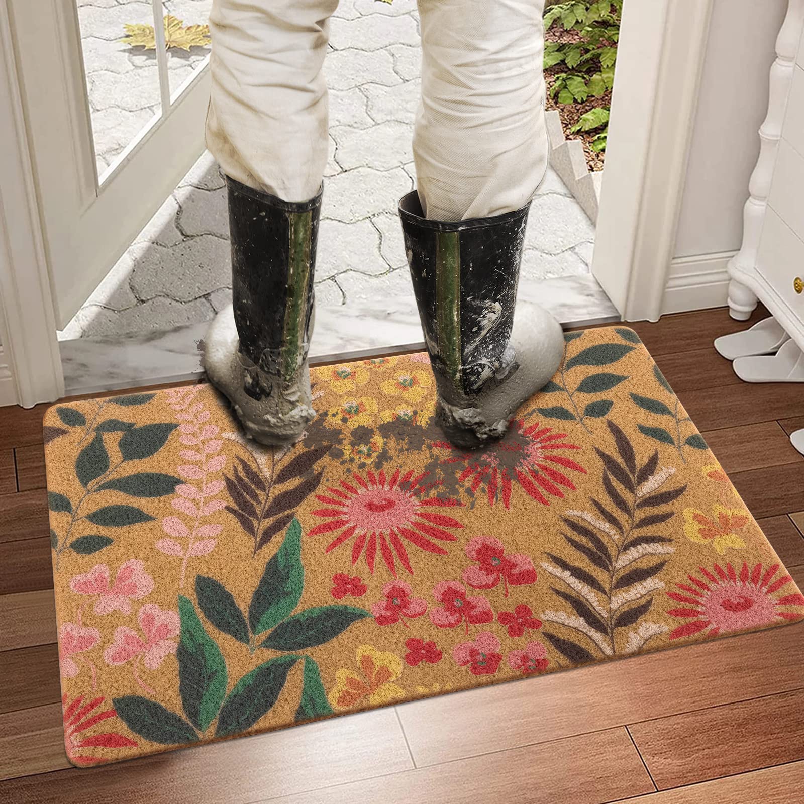 Carvapet easy-clean doormat ready for shakes, vacuuming, or hose rinse.