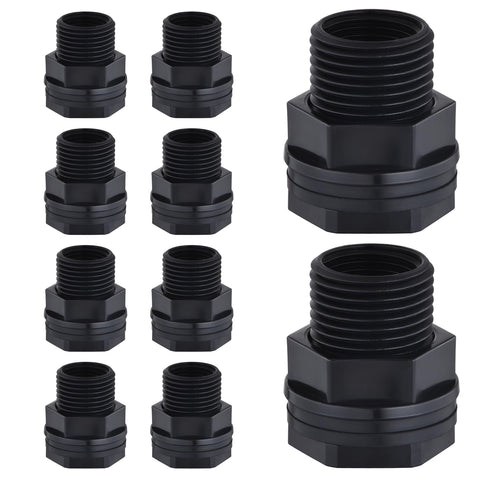 CarvedExquisitely bulkhead fitting with 3/4in male and 1/2in female ends for rain barrels