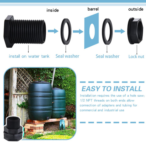 CarvedExquisitely bulkhead fittings fit ponds and aquariums for reliable water flow
