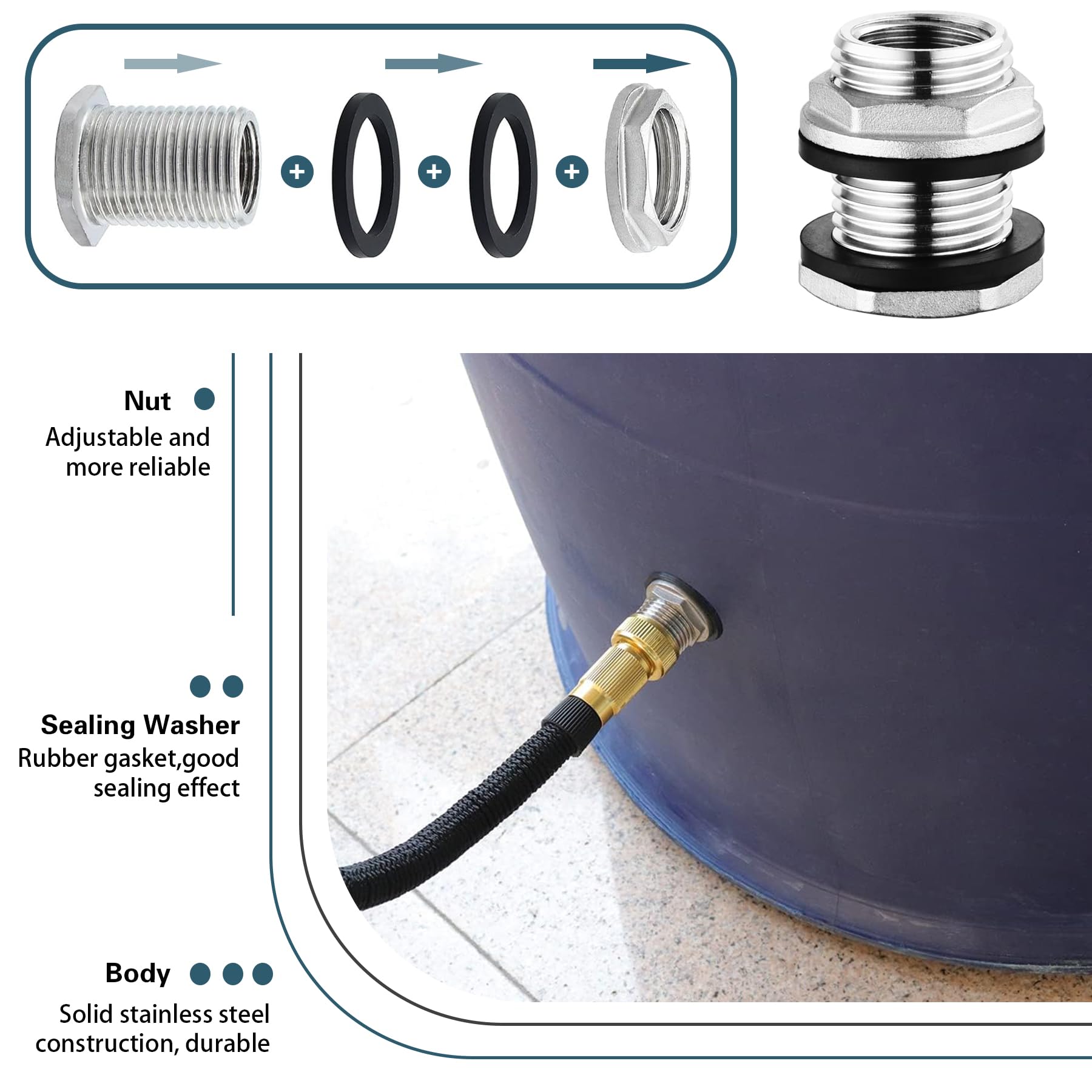 Carvedexquisitely bulkhead installation drill-hole guide for quick setup.