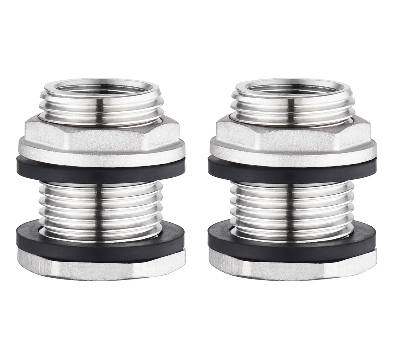 Carvedexquisitely stainless steel bulkhead connector kit for durable water connections.