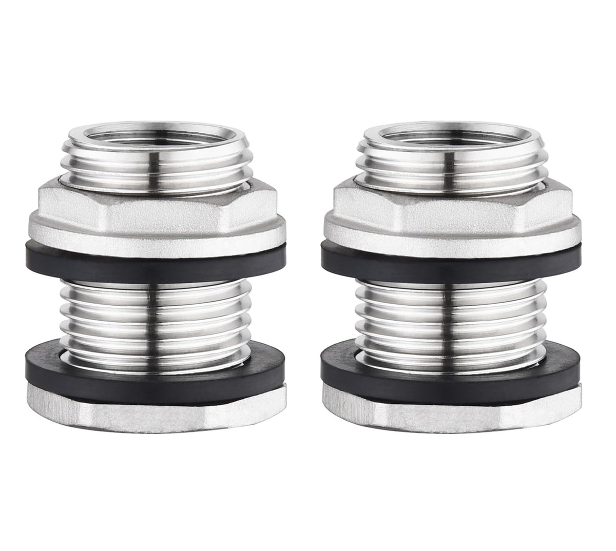 Carvedexquisitely stainless steel bulkhead connector kit for durable water connections.