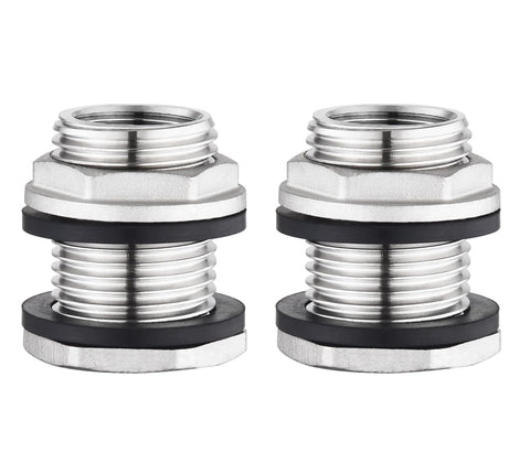 Carvedexquisitely stainless steel bulkhead connector kit for durable water connections.