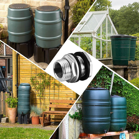 Carvedexquisitely water-tank installation using bulkhead fittings in home systems.