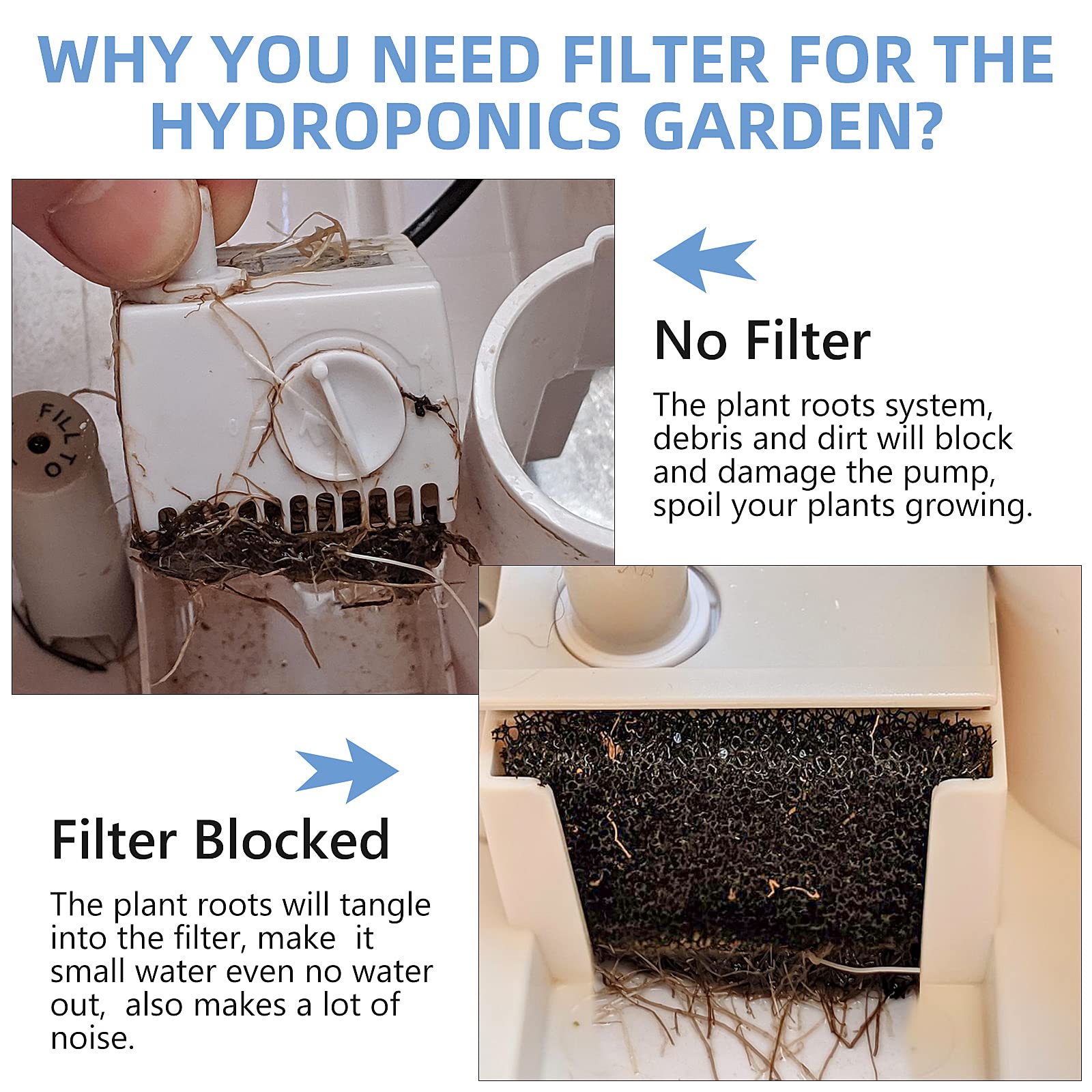 Carvoriy 40ppi sponge filter designed for durable hydroponic filtration