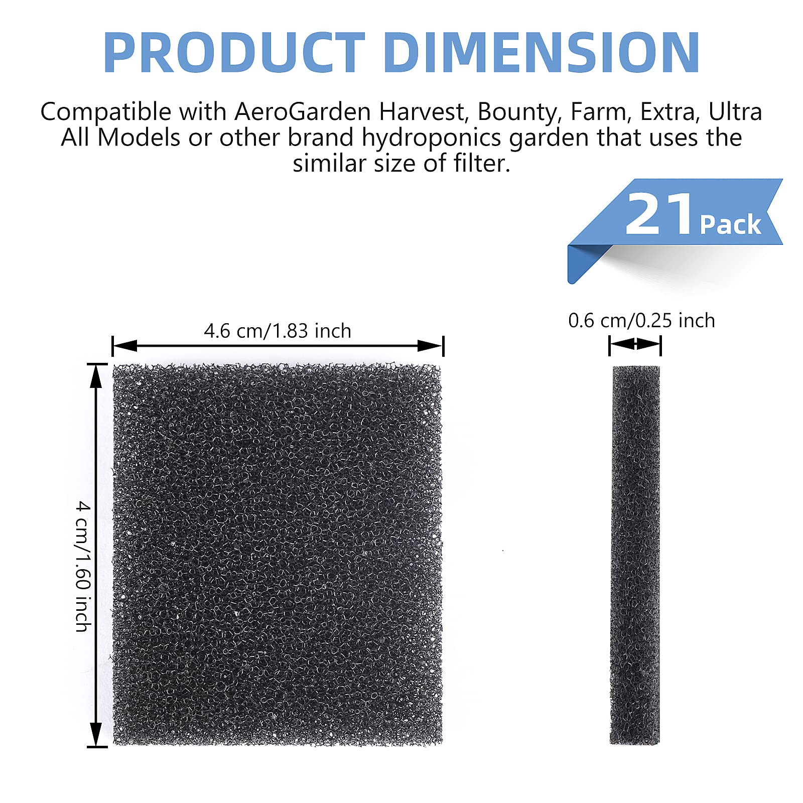Carvoriy pump filter sponge removing debris to protect the hydroponic pump