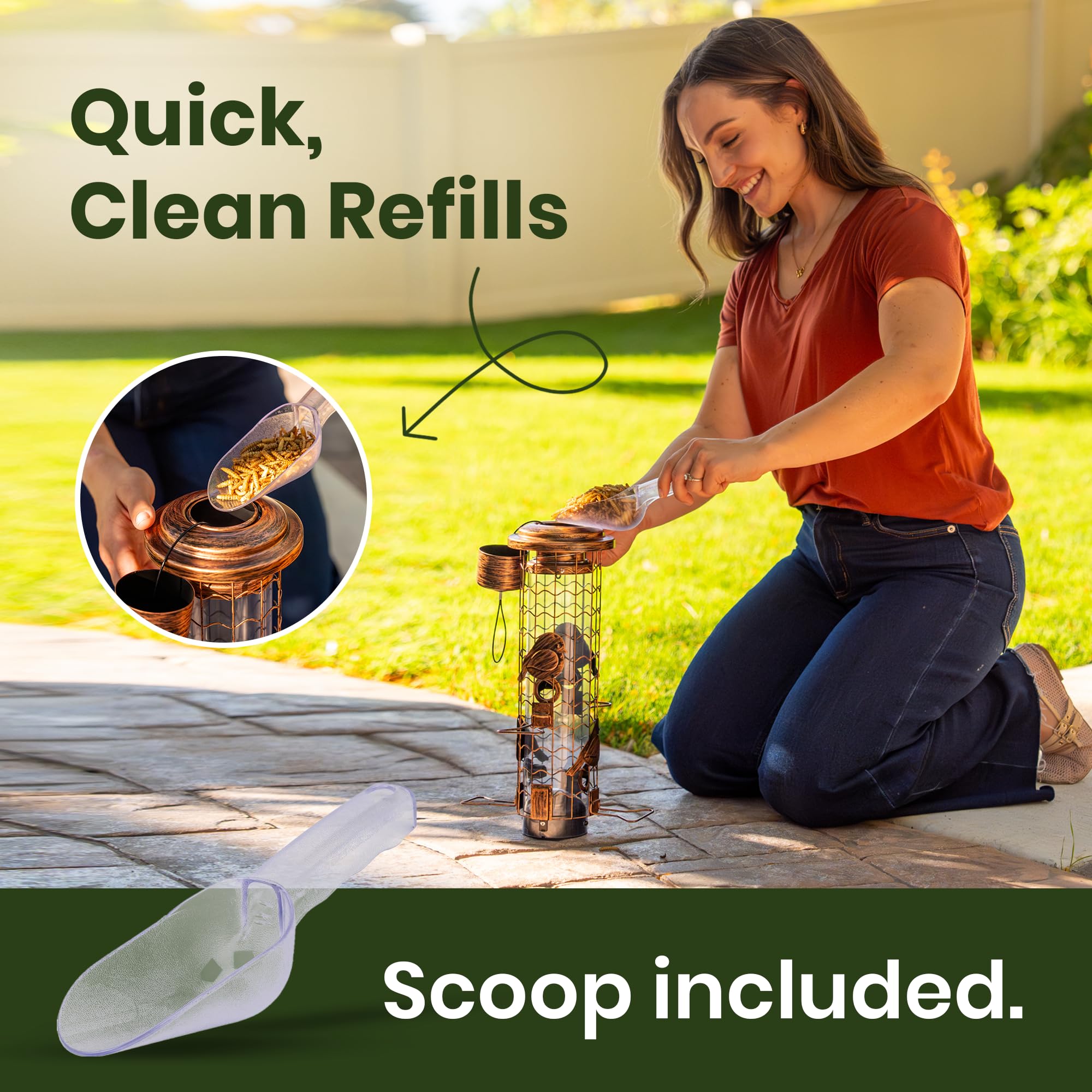 Casadia Nest seed scoop included for easy refills