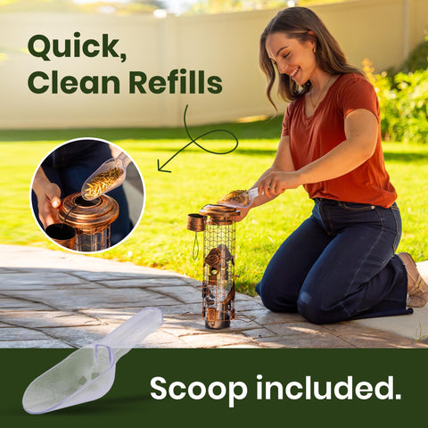 Casadia Nest seed scoop included for easy refills