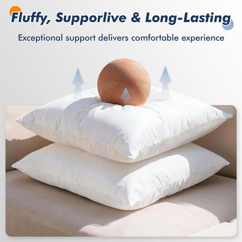 CASAJOY 12x20 decorative pillow inserts with spring-back support for sofa or garden.