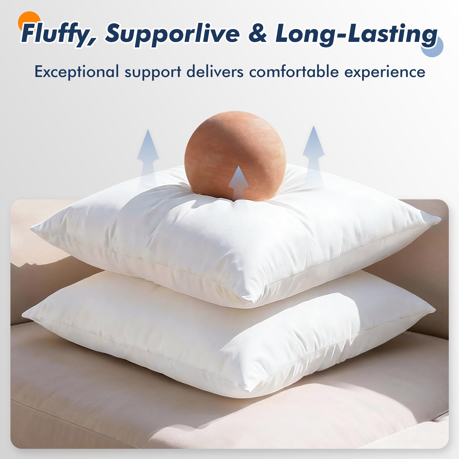 CASAJOY pillow insert shown on a poolside chair demonstrates waterproof protection.