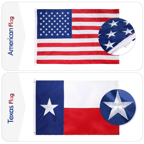 Cascade Point USA flag 3x5 nylon with sewn panels for durability.