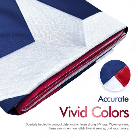 Cascade Point weather-treated flags stay vibrant through seasons.