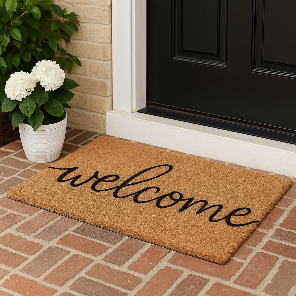 Casafoyer door mat 30x17 front view keeps entry clean and inviting.