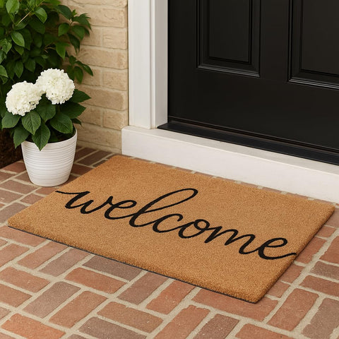 Casafoyer door mat 30x17 front view keeps entry clean and inviting.