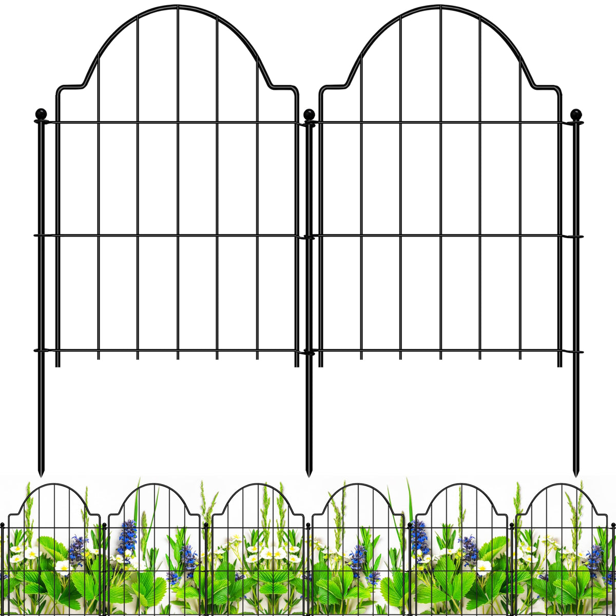 Casimr decorative garden fence arch panel for stylish yard borders