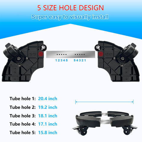Casimr heavy-duty 360-degree casters support up to 440 pounds.