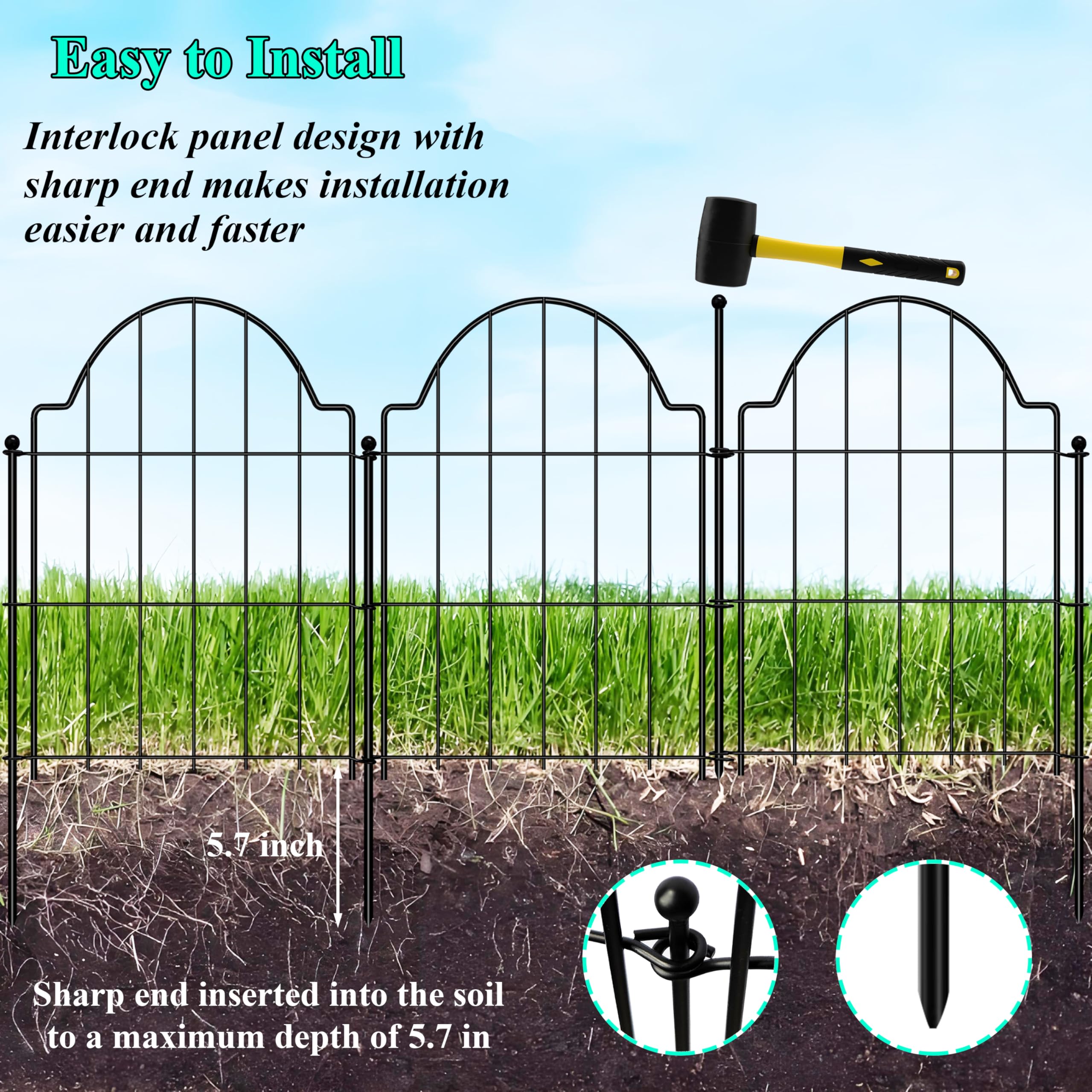 Casimr rust-resistant arch border enhances outdoor decor and longevity
