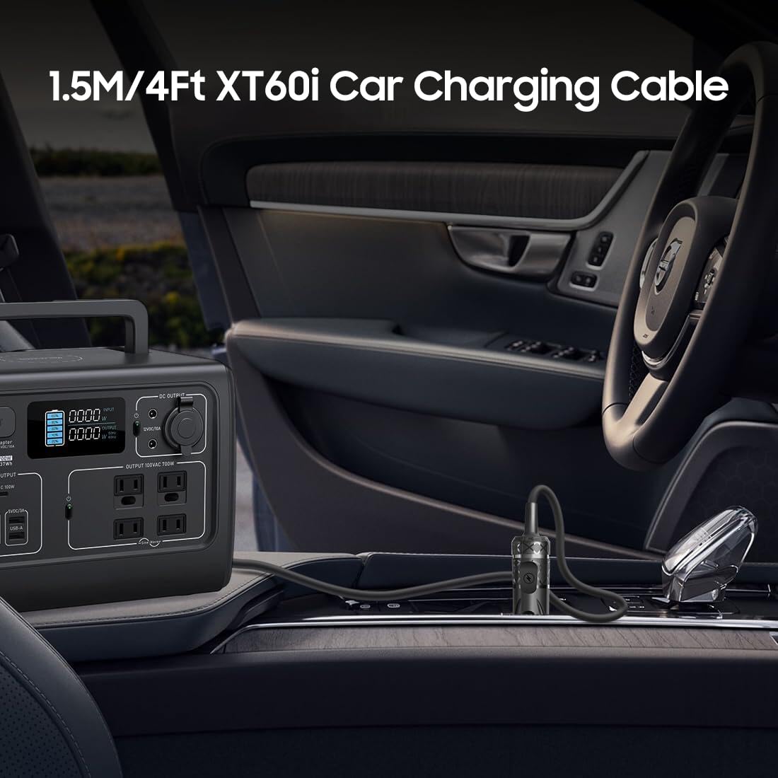 Casimy XT60i cable ideal for portable power stations and solar generators.