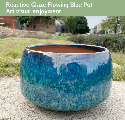 Casktcom Breathable ceramic pot showcases handcrafted finish for indoor or outdoor use.