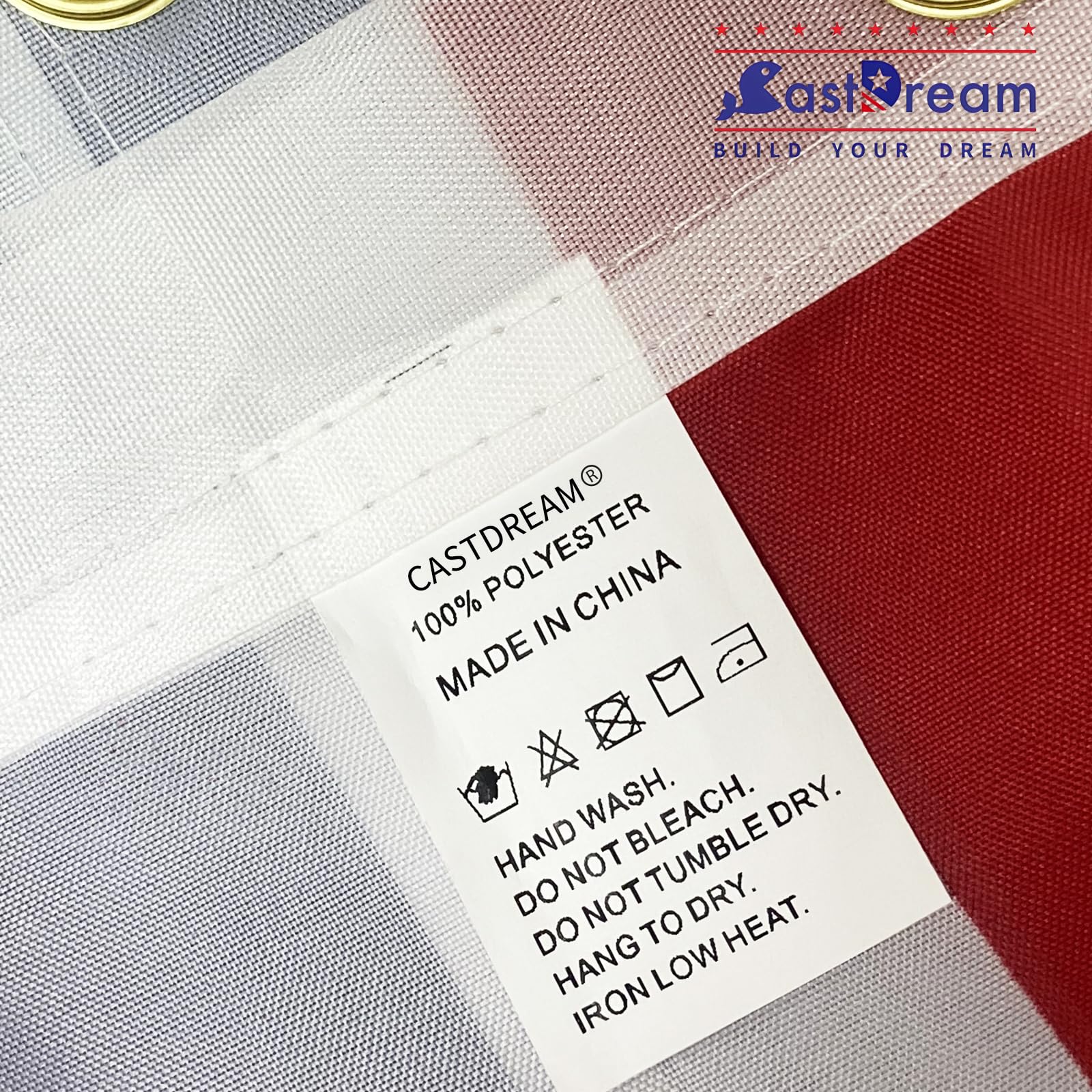 CASTDREAM US flag 3x5 two-pack ideal for year-round displays.