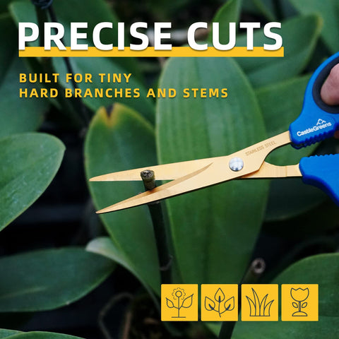 CastleGreens Bonsai Scissors with non-slip grip for comfortable pruning sessions.