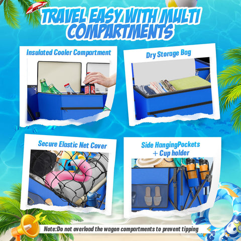 CAtArt Beach Wagon carbon steel frame delivers durable outdoor use.
