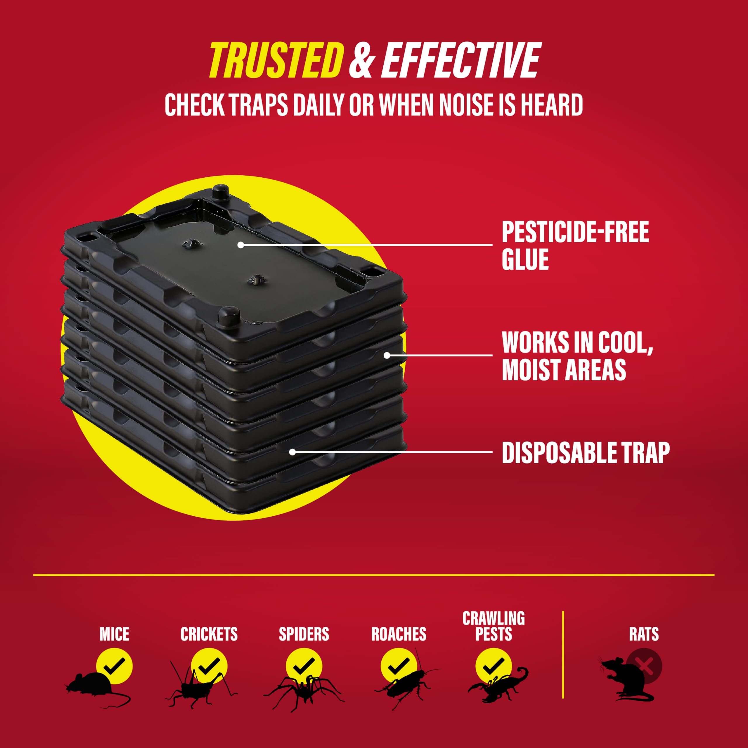 Catchmaster 6 compact trap fits narrow spaces for thorough coverage.