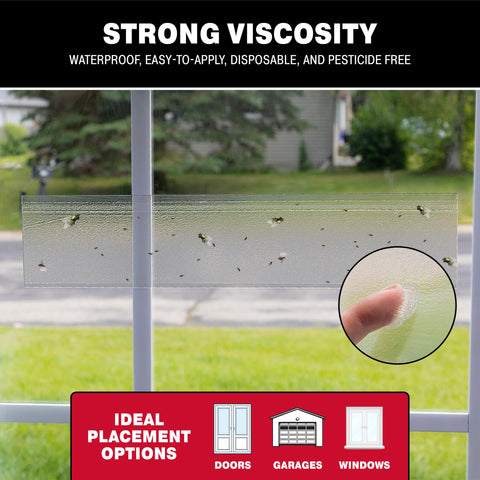 Catchmaster clear window trap, easy application on sills for quiet pest control.