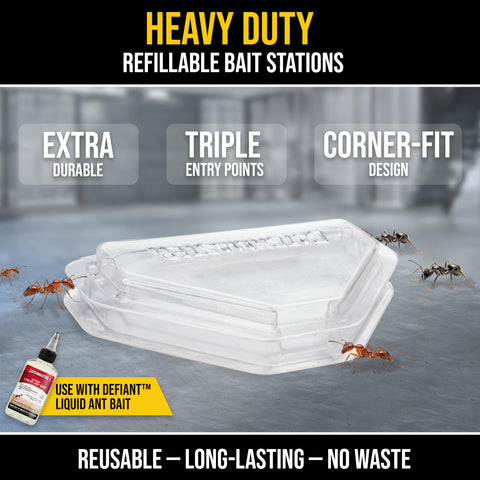 Catchmaster DEFIANT reusable trap deployed outdoors for continuous ant control