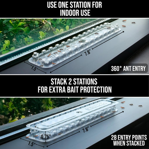 Catchmaster DEFIANT transparent station enables easy bait monitoring.