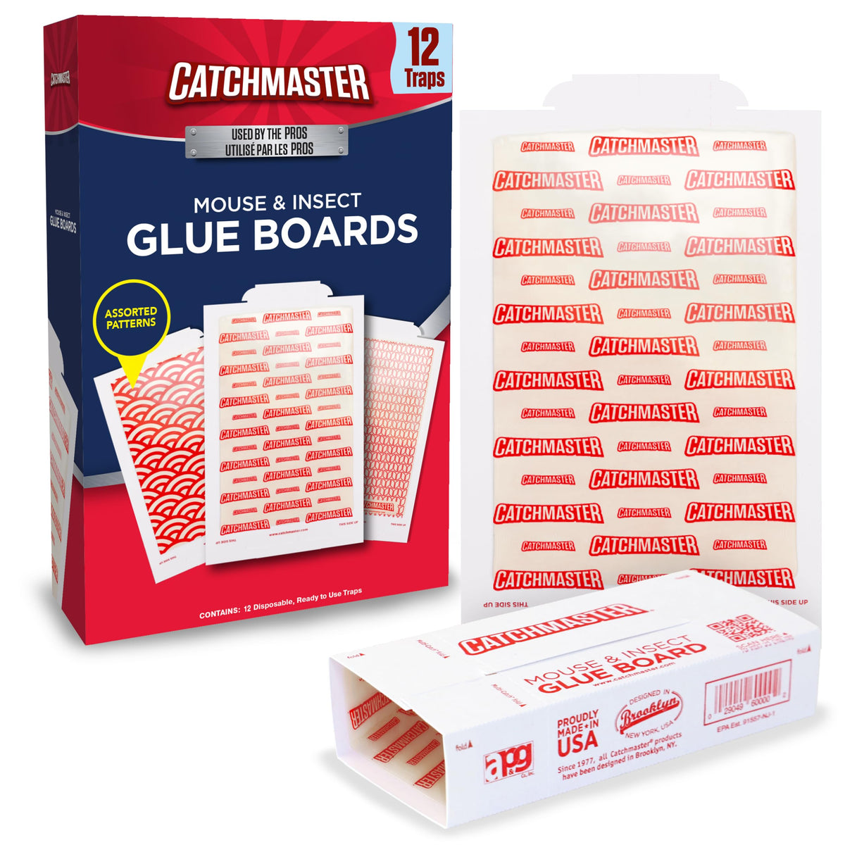 Catchmaster extra sticky traps 12-count ready to use for indoor pest capture.