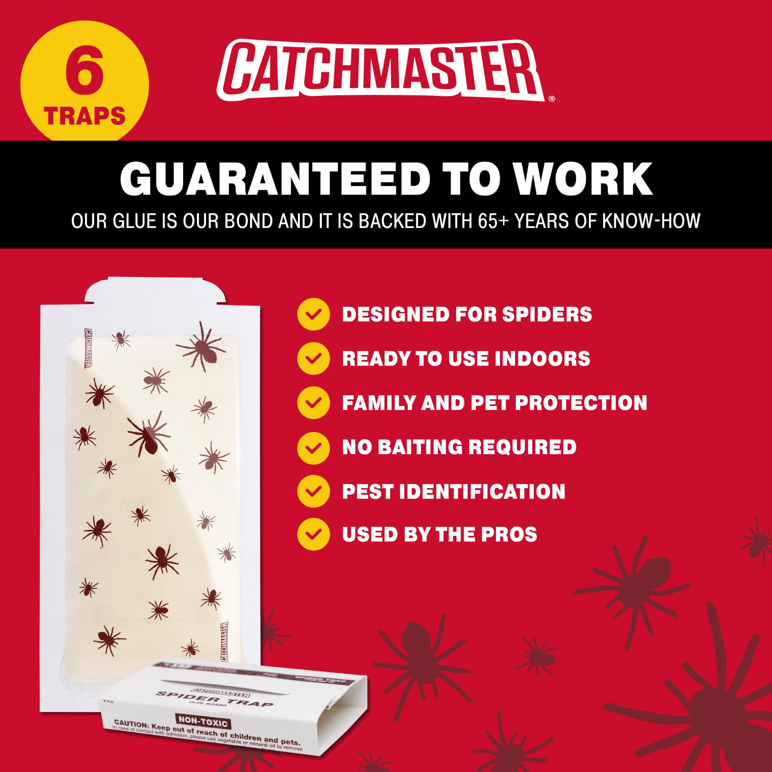 Catchmaster foldable spider-trap tunnel design for tight spaces.