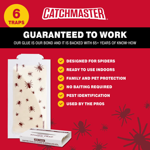 Catchmaster foldable spider-trap tunnel design for tight spaces.